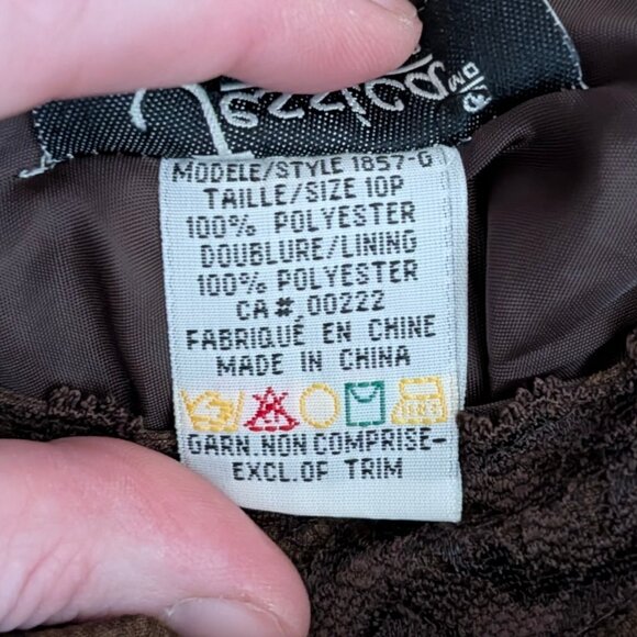 V. Jessica Petite Brown Paisley Peasant Skirt - Picture 7 of 7